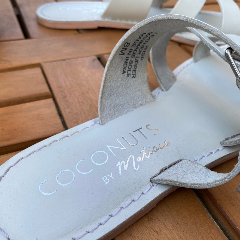 Coconuts by Matisse - White Buckel Sandals - Picture 4 of 5